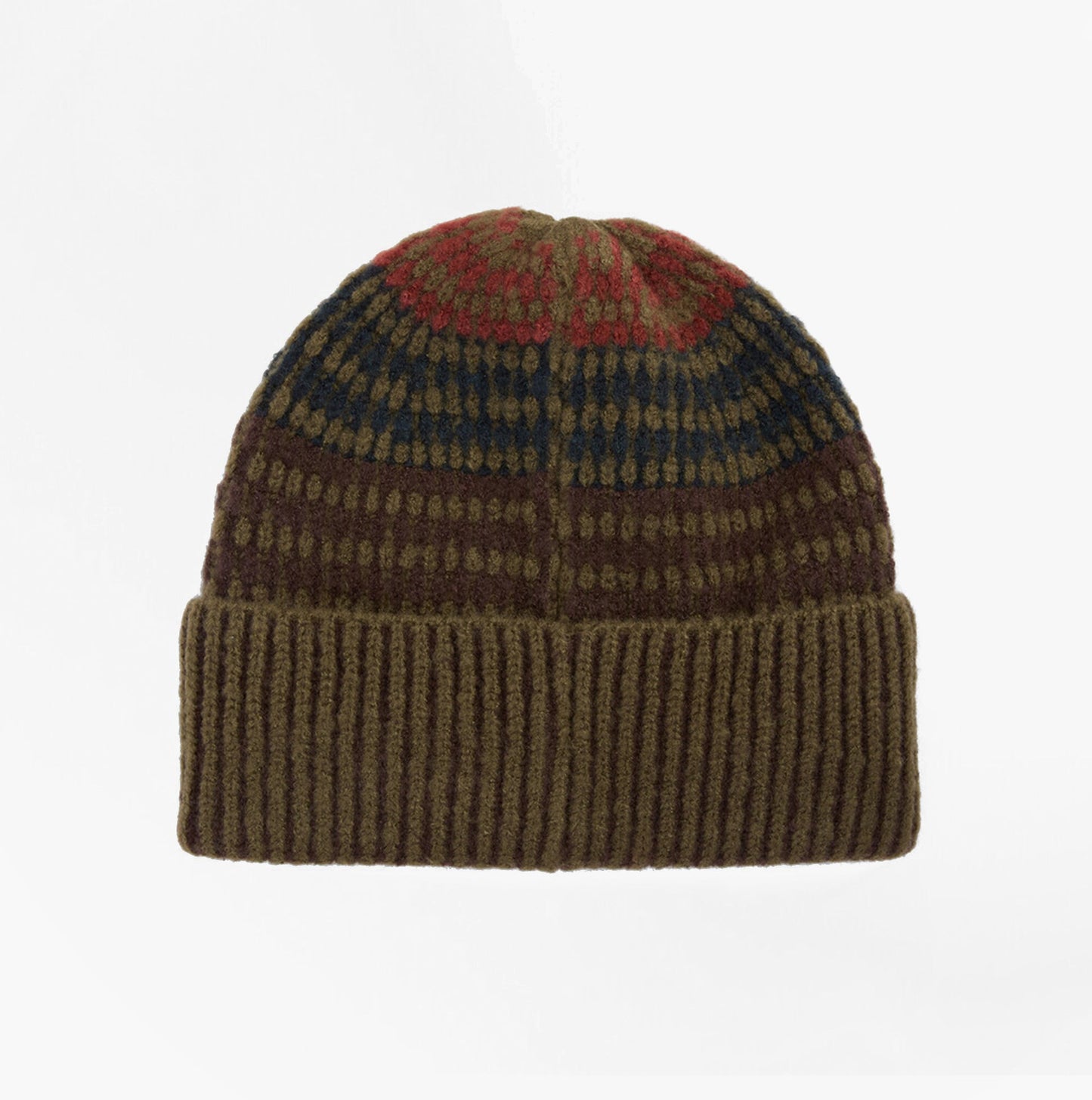 Barbour HARRAY Mens Beanie Olive/Fired Brick