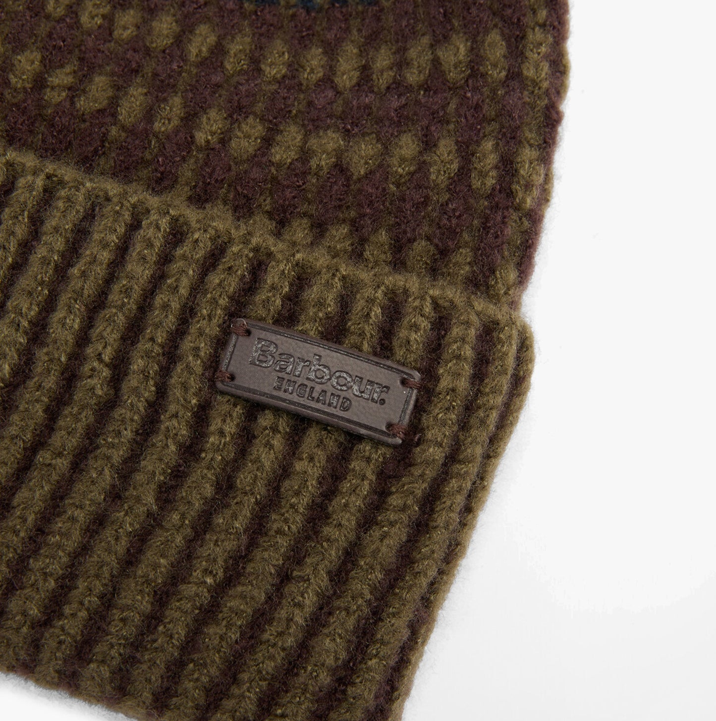 Barbour HARRAY Mens Beanie Olive/Fired Brick