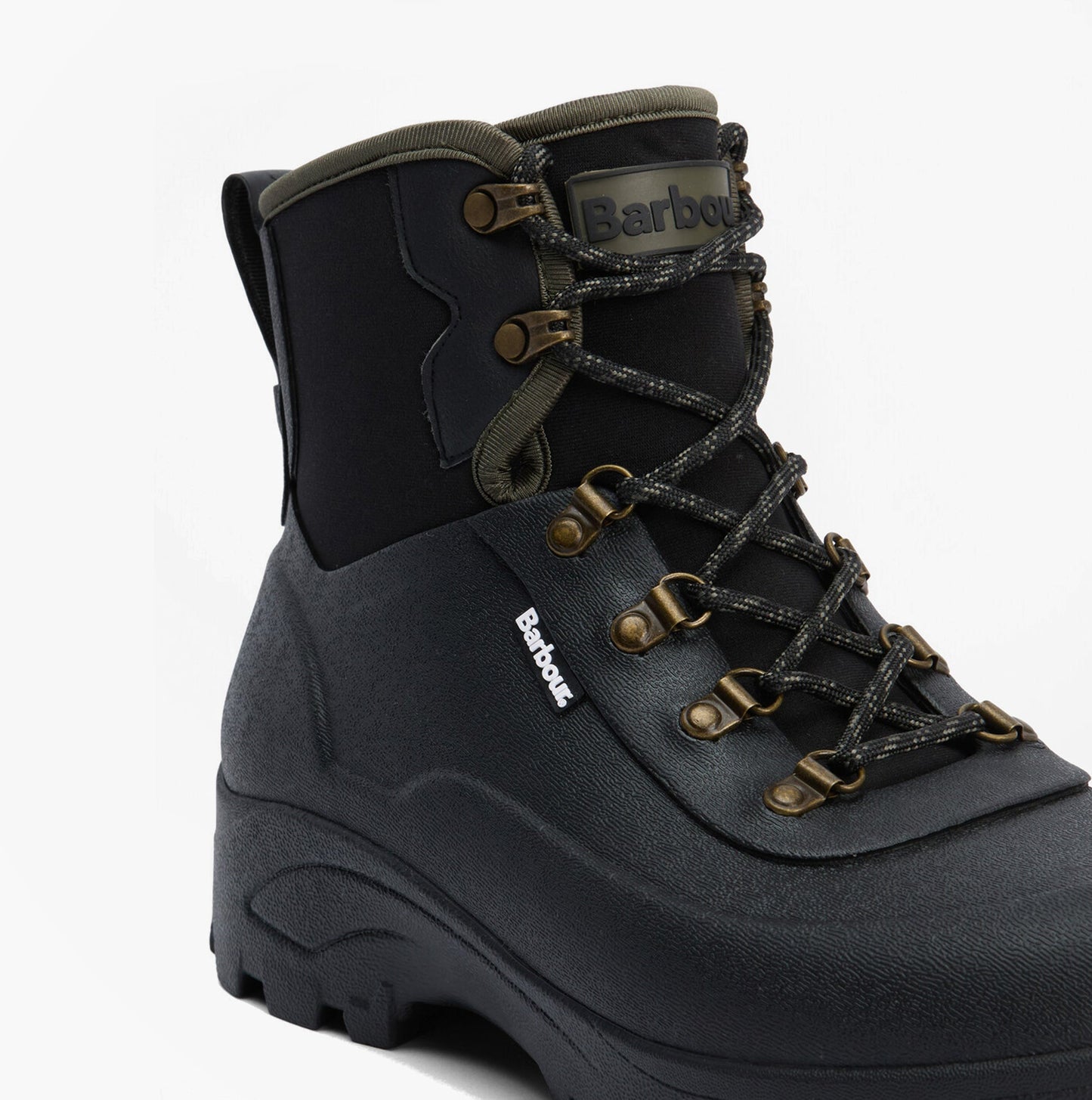 Barbour MARLOW Mens Lace Up Wellies Black