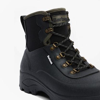 Barbour MARLOW Mens Lace Up Wellies Black