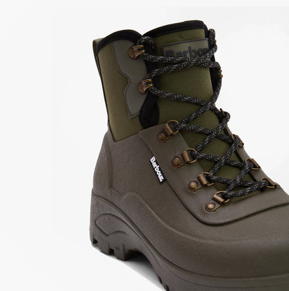 Barbour MARLOW Mens Lace Up Wellies Olive