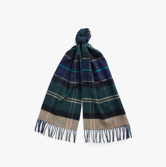 Barbour INVERNESS TARTAN Mens Scarf Green Loch