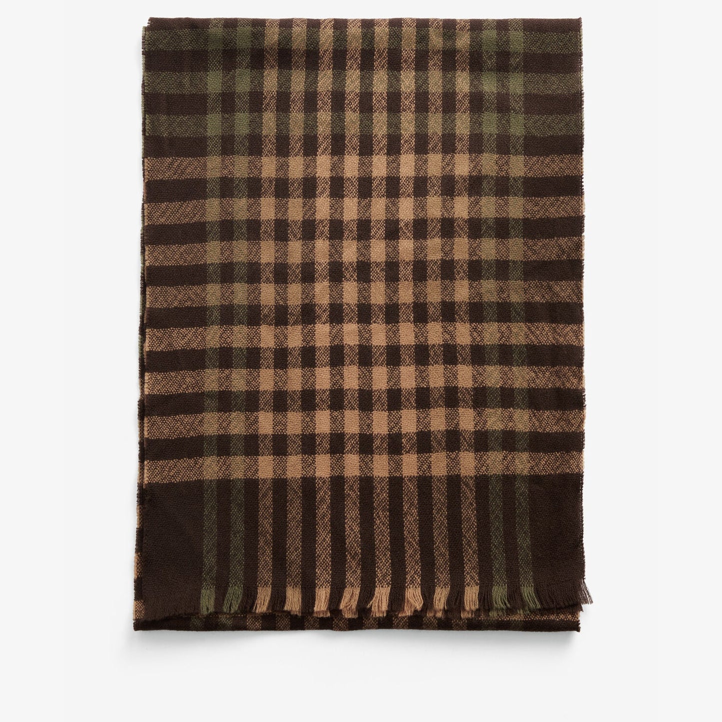 Barbour ASHTON Scarf Unisex Adults Army Green/Port