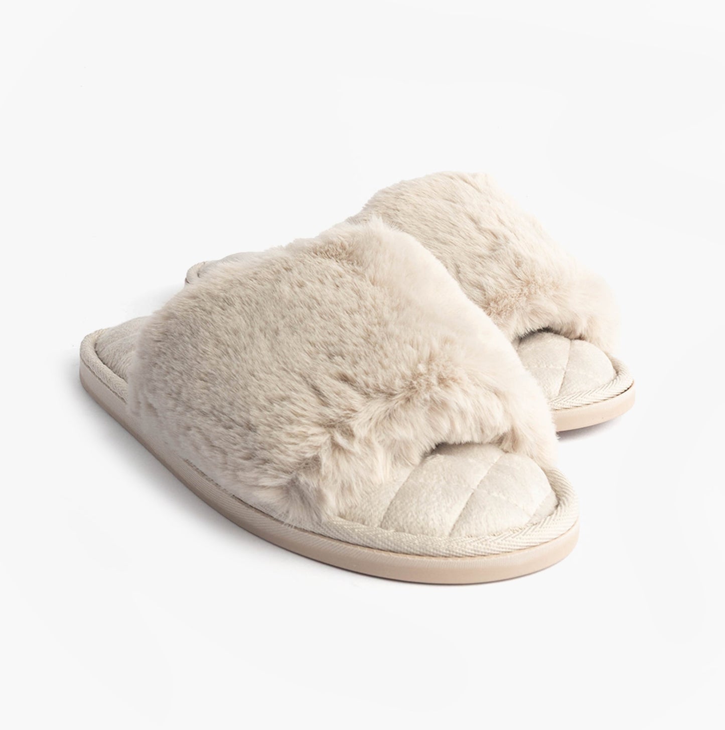 Bedroom Athletics ERIN Womens Slipper Sliders Light Grey