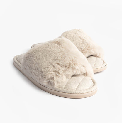 Bedroom Athletics ERIN Womens Slipper Sliders Light Grey