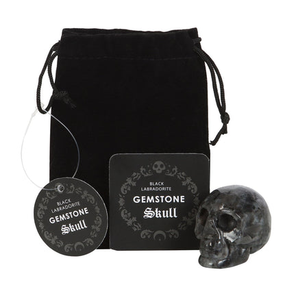 Gothic Gifts Black Labradorite Crystal Skull