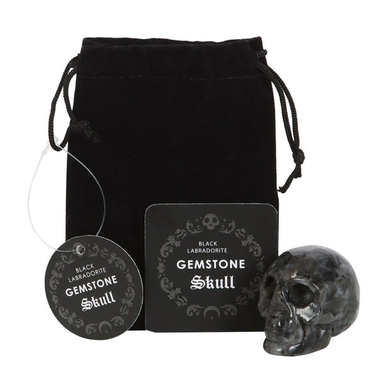 Gothic Gifts Black Labradorite Crystal Skull