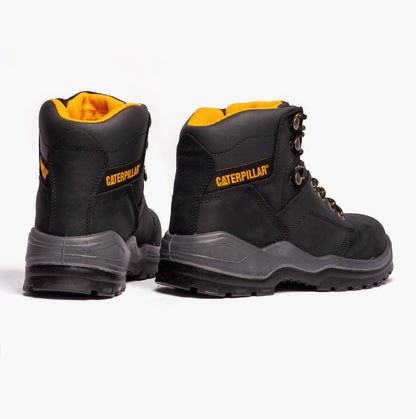 CAT STRIVER Mens Leather Safety Boots Black