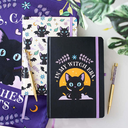 Gothic Gifts Cute and Creepy Print A5 Notebook with Amethyst Pen
