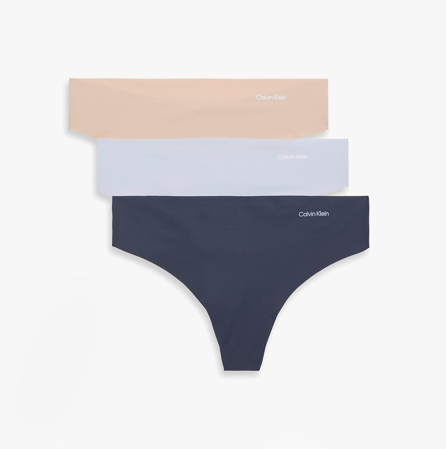 Calvin Klein Womens Invisible 3 Pack Thong Multi