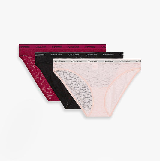 Calvin Klein BIKINI 3 PACK Womens Bikini Multicoloured