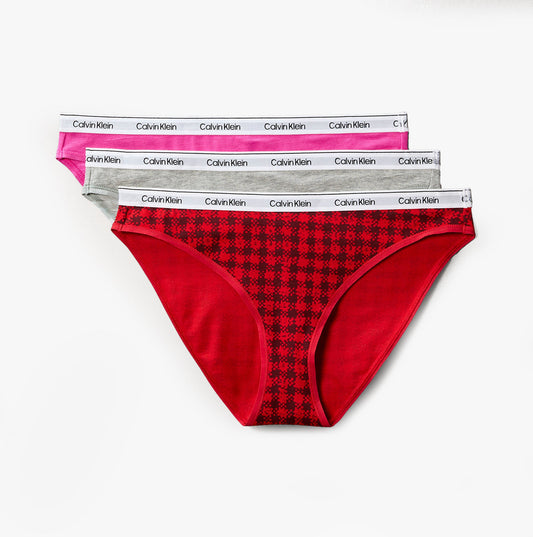 Calvin Klein BIKINI 3 PACK Womens Bikini Multicoloured