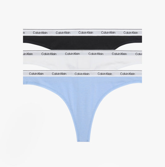 Calvin Klein Icon Cotton Modal Womens 3 Pack Thong Multi