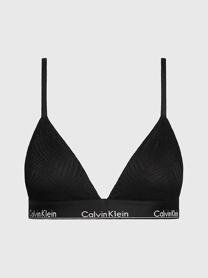 Calvin Klein MODERN LACE Lightly Lined Triangle Bra Womens Black