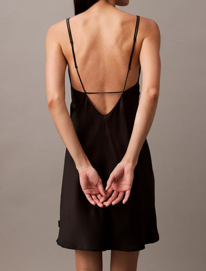 Calvin Klein CK INSTINCT Satin Night Dress Chemise Black