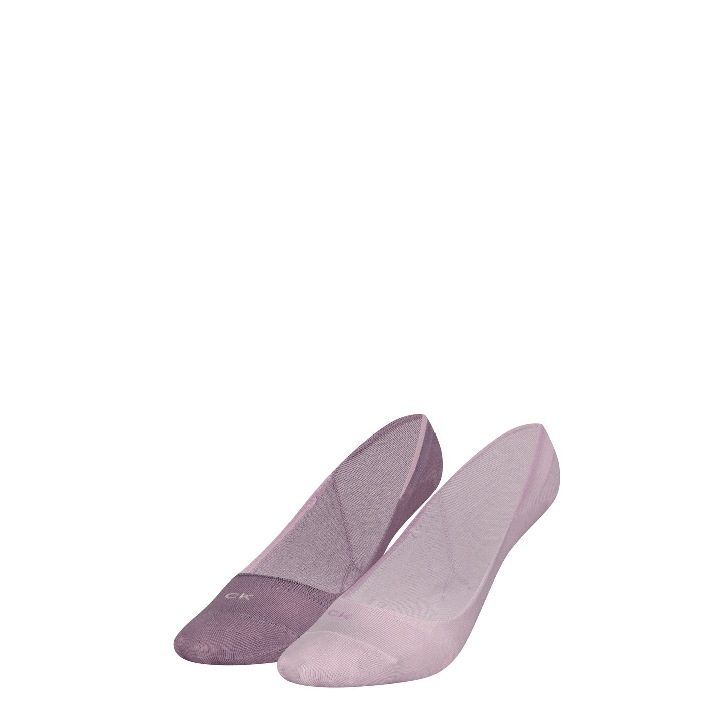 Calvin Klein 2 Pack Womens Invisible Socks Lilac