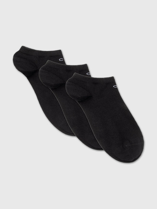 Calvin Klein 3 Pack Womens Ankle Trainer Socks Black