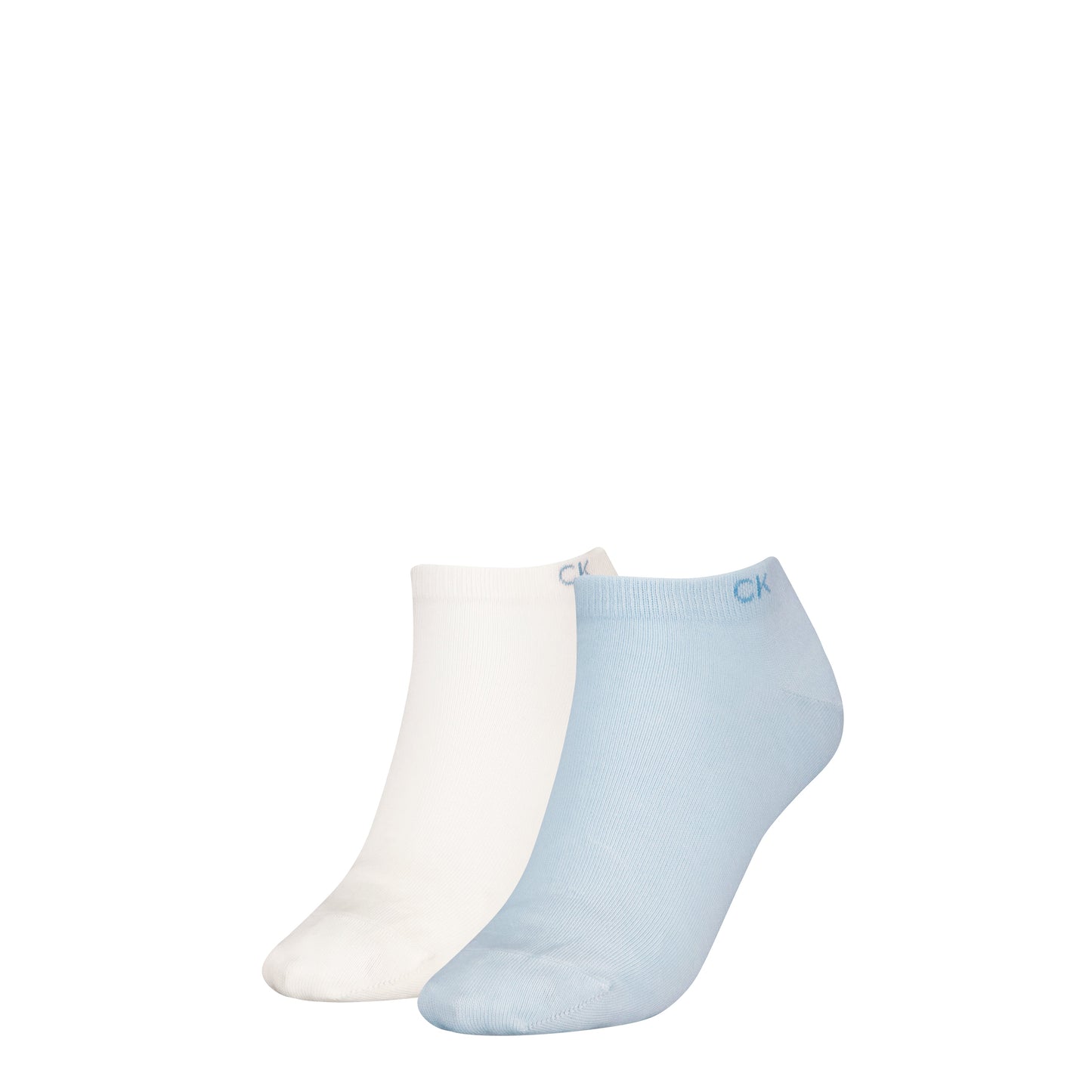 Calvin Klein 2 Pack Womens Ankle Trainer Socks Blue Combo