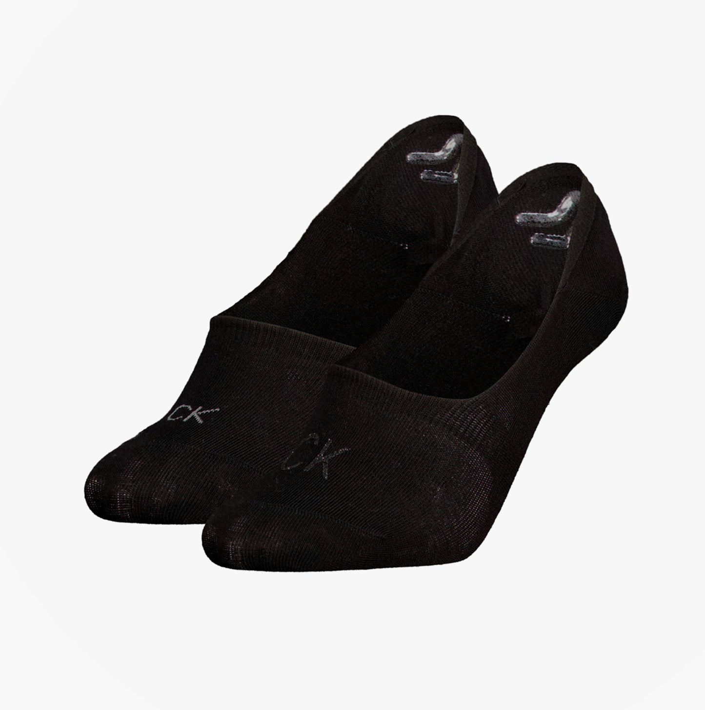 Calvin Klein 2 Pack Footie Mid Cut Womens Socks Black