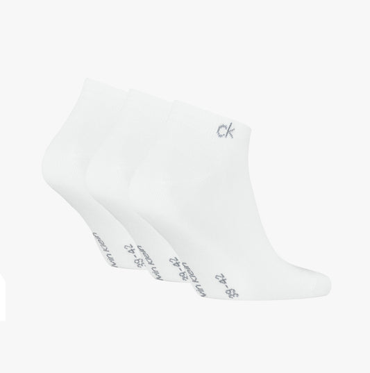 Calvin Klein 3 Pack Sneaker Mens Socks White