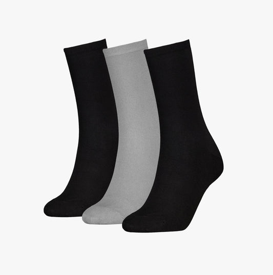 Calvin Klein 3 Pack Giftbox Lurex Womens Socks Black