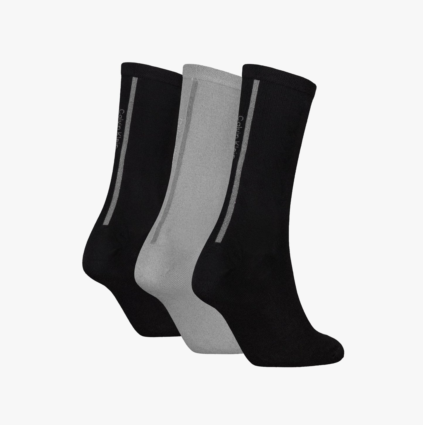 Calvin Klein 3 Pack Giftbox Lurex Womens Socks Black
