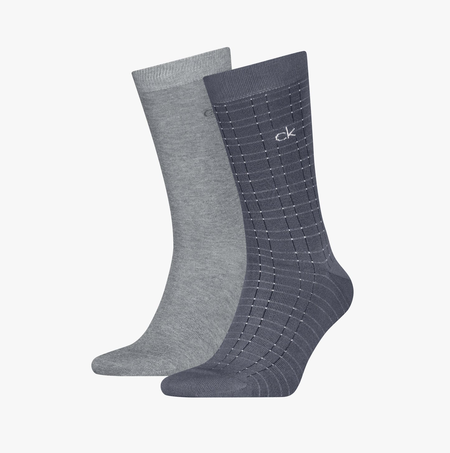 Calvin Klein 2 Pack Grid Mens Socks Dark Grey