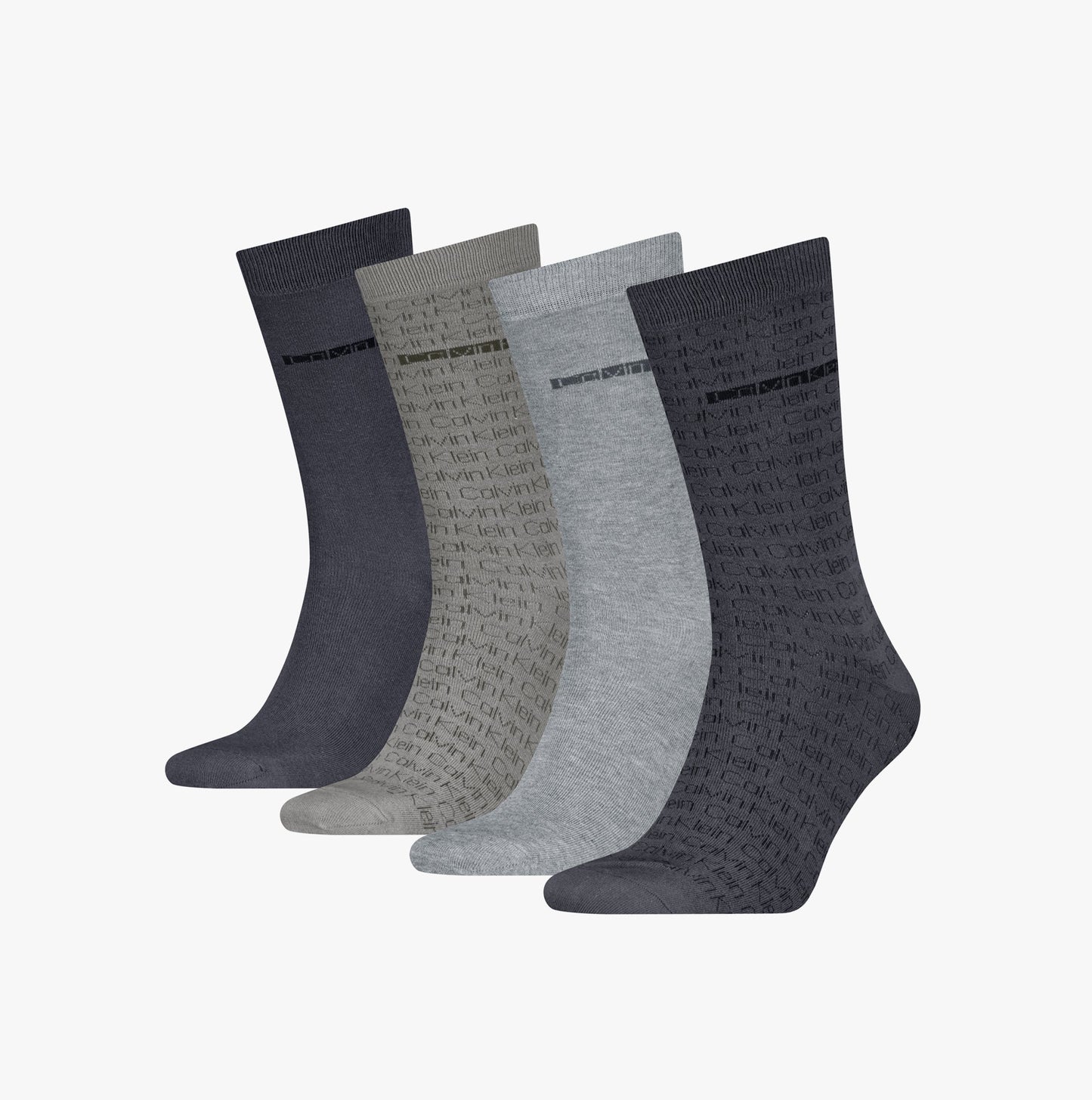 Calvin Klein 4 Pack Giftbox AOP Mens Socks Grey Combo