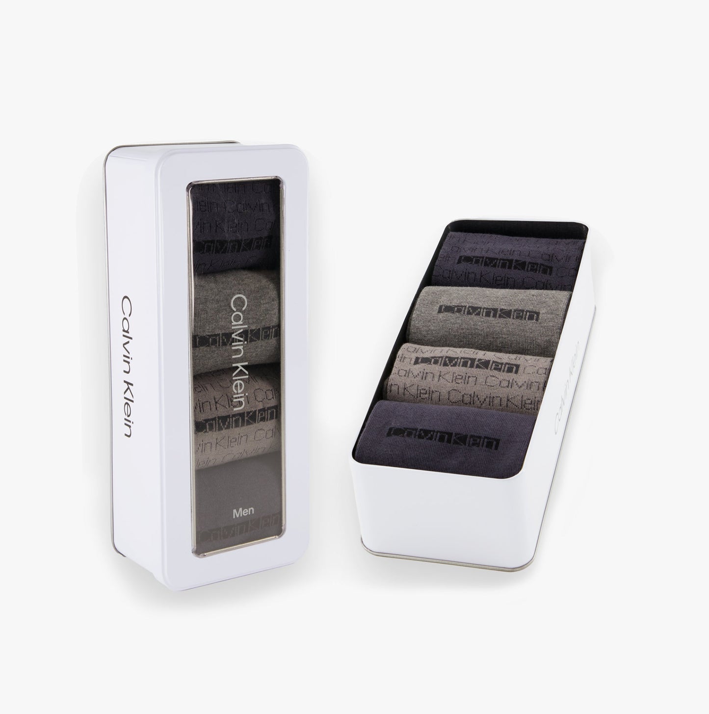 Calvin Klein 4 Pack Giftbox AOP Mens Socks Grey Combo