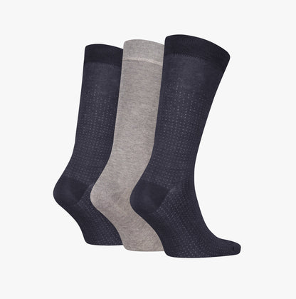 Calvin Klein 3 Pack Giftbox Dropknee Mens Socks Grey Combo