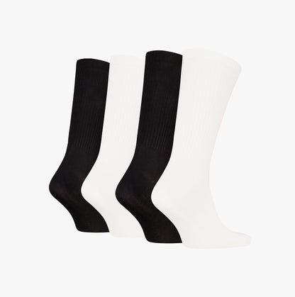Calvin Klein 4 Pack Giftbox Monologue Mens Socks White/Black