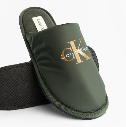 Calvin Klein HOTEL SLIPPER MONOLOGUE Mens Slippers Thyme
