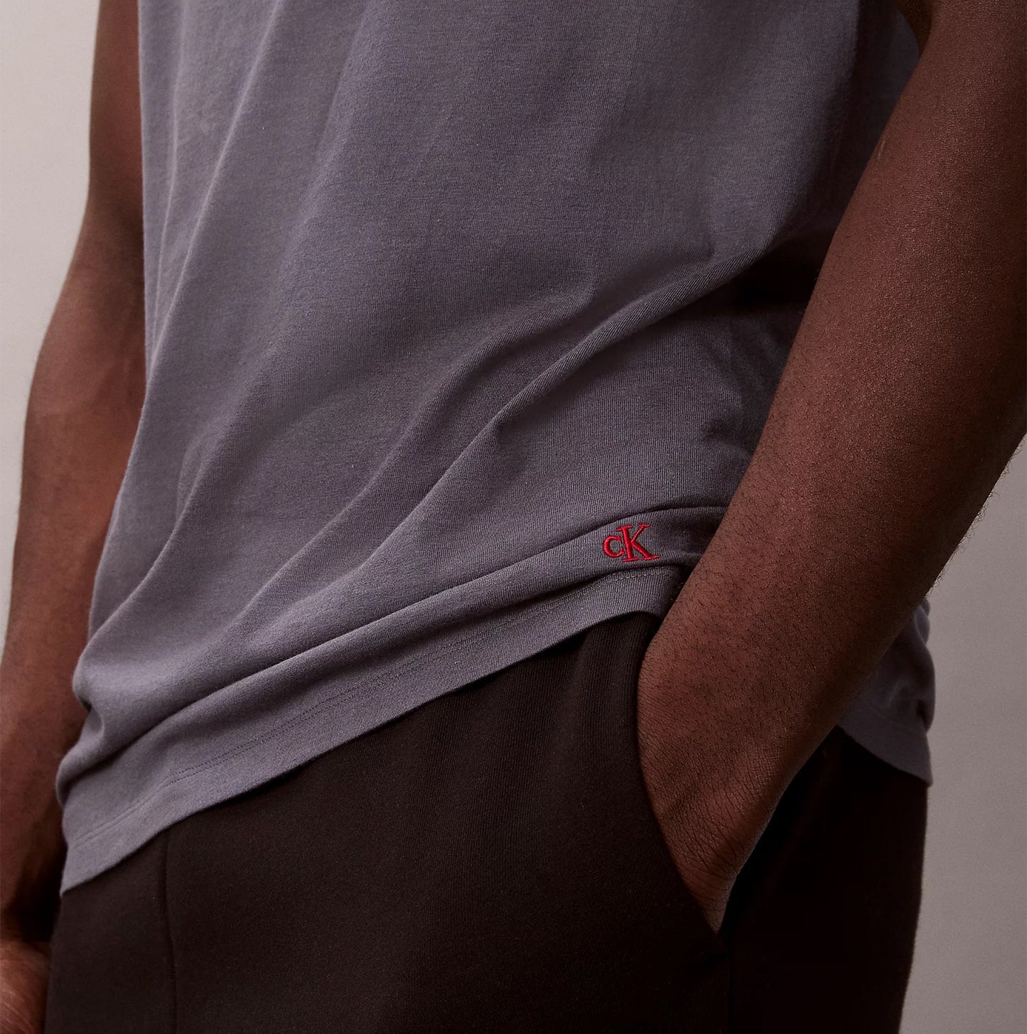 Calvin Klein S/S CREW NECK 3 PACK Mens T-Shirts & Tank Tops Multicoloured