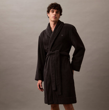 Calvin Klein COMFORT FRENCH TERRY Mens Bathrobes Black