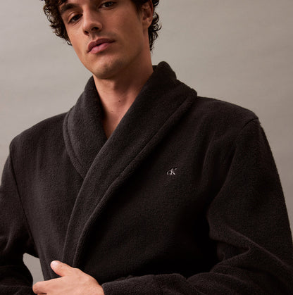 Calvin Klein COMFORT FRENCH TERRY Mens Bathrobes Black