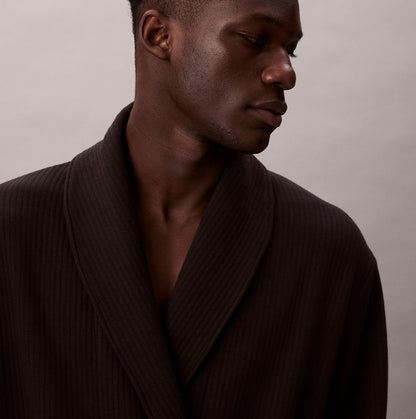 Calvin Klein QUILTED ROBE Mens Bathrobes Black