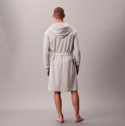 Calvin Klein HOODED ROBE Mens Bathrobes Grey Heather