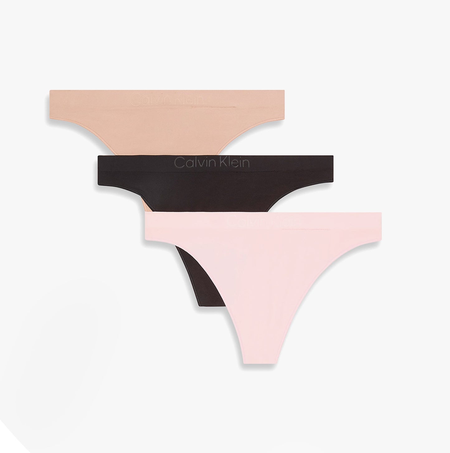 Calvin Klein Bonded Flex Seamless Womens 3 Pack Thong Multi