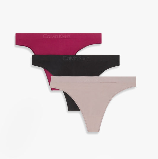 Calvin Klein Bonded Flex Seamless 3 Pack Thong Multi