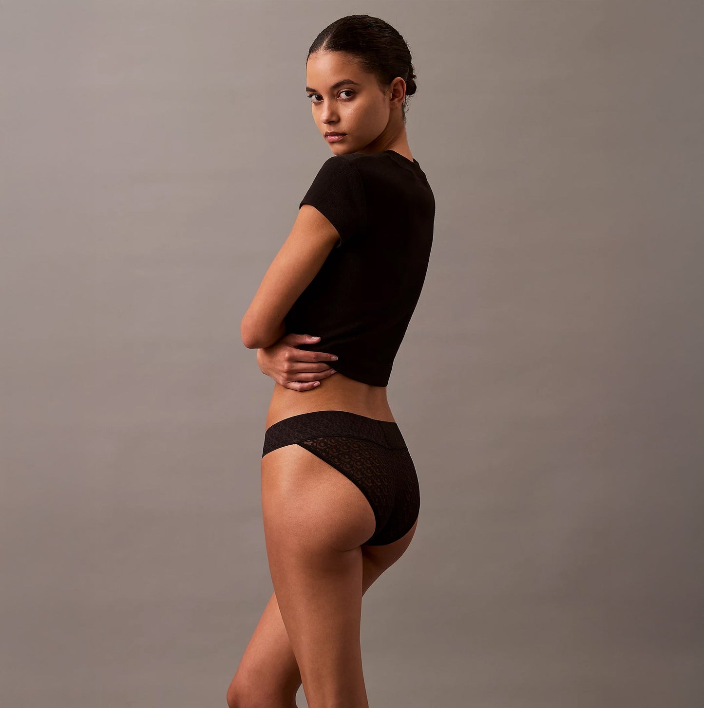 Calvin Klein ICON LOGO Low Rise Womens Bikini Briefs Black