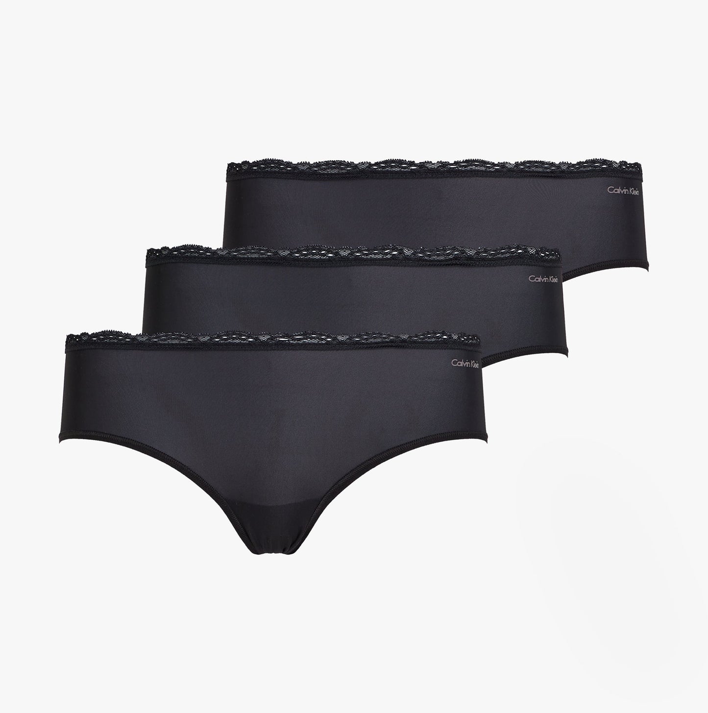 Calvin Klein MICRO STRETCH 3 Pack Womens Hipster Briefs Black