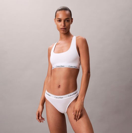 Calvin Klein Icon Cotton Modal Womens Unlined Bralette White