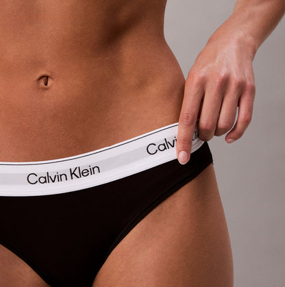 Calvin Klein Icon Cotton Modal Womens Bikini Briefs Black
