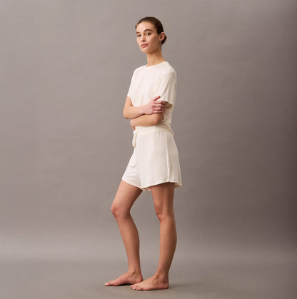 Calvin Klein ULTRA SOFT MODAL Womens Lounge Shorts Ivory