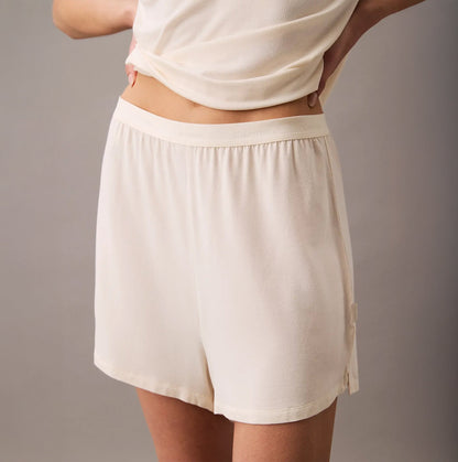 Calvin Klein ULTRA SOFT MODAL Womens Lounge Shorts Ivory