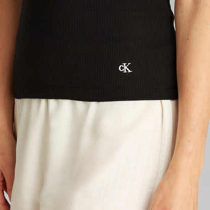 Calvin Klein CK 100% COTTON Womens 3 Pack Vests Black/White/Grey Heather