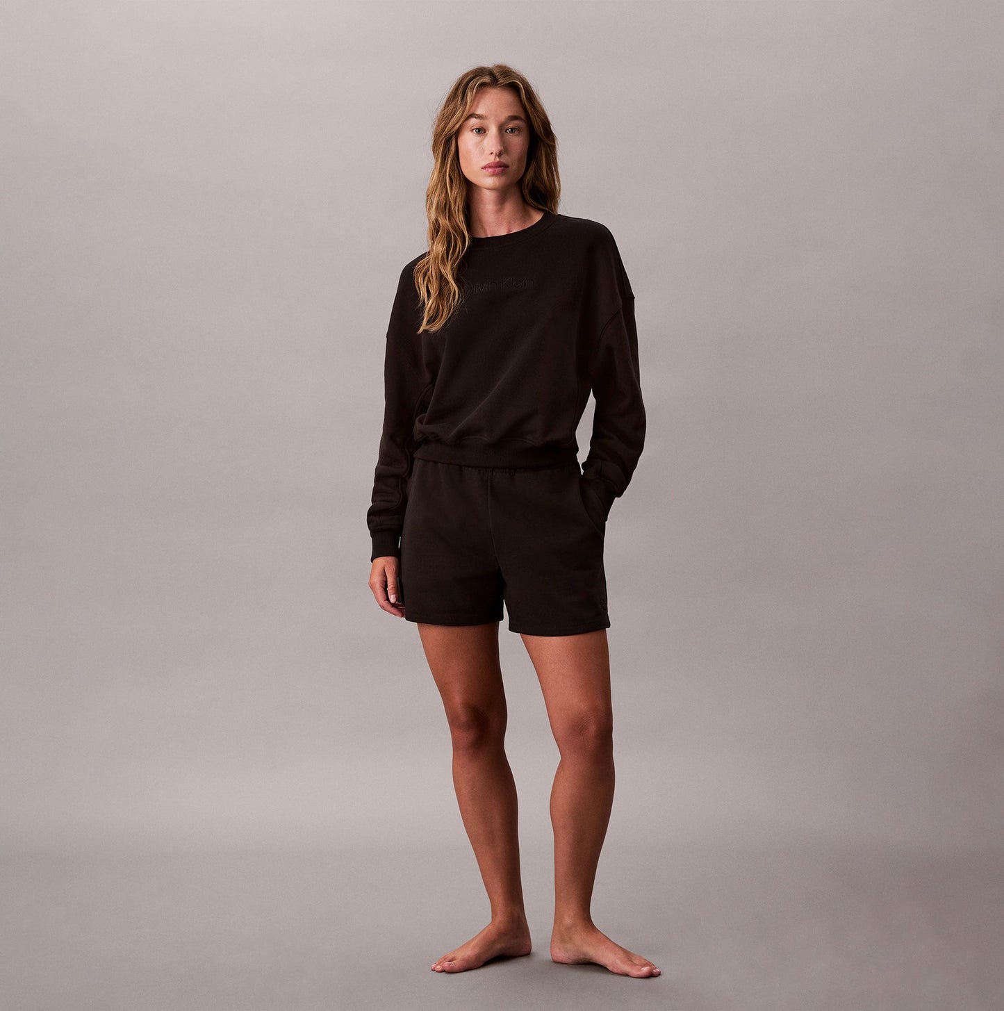 Calvin Klein Womens Long Sleeve Pyjama Top Black