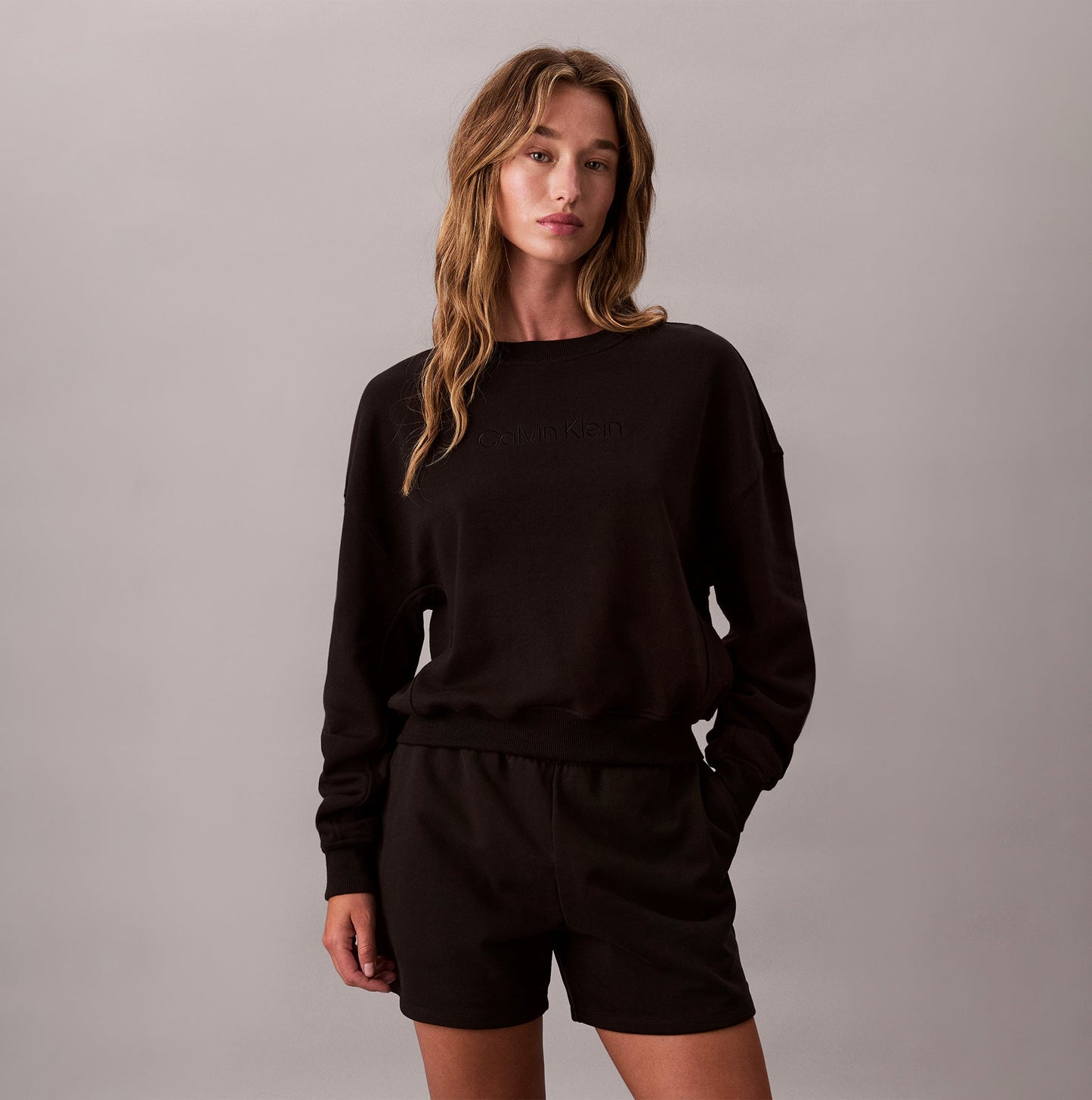 Calvin Klein Womens Long Sleeve Pyjama Top Black