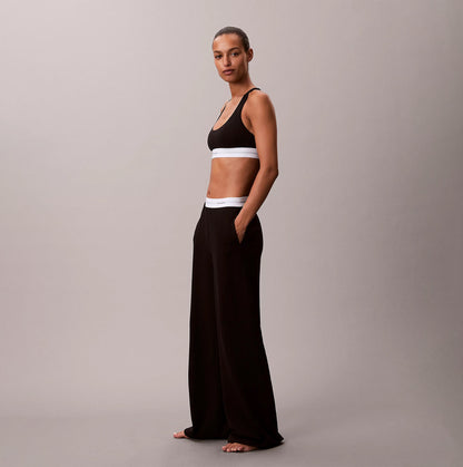 Calvin Klein LOGO JERSEY PANT Womens Black