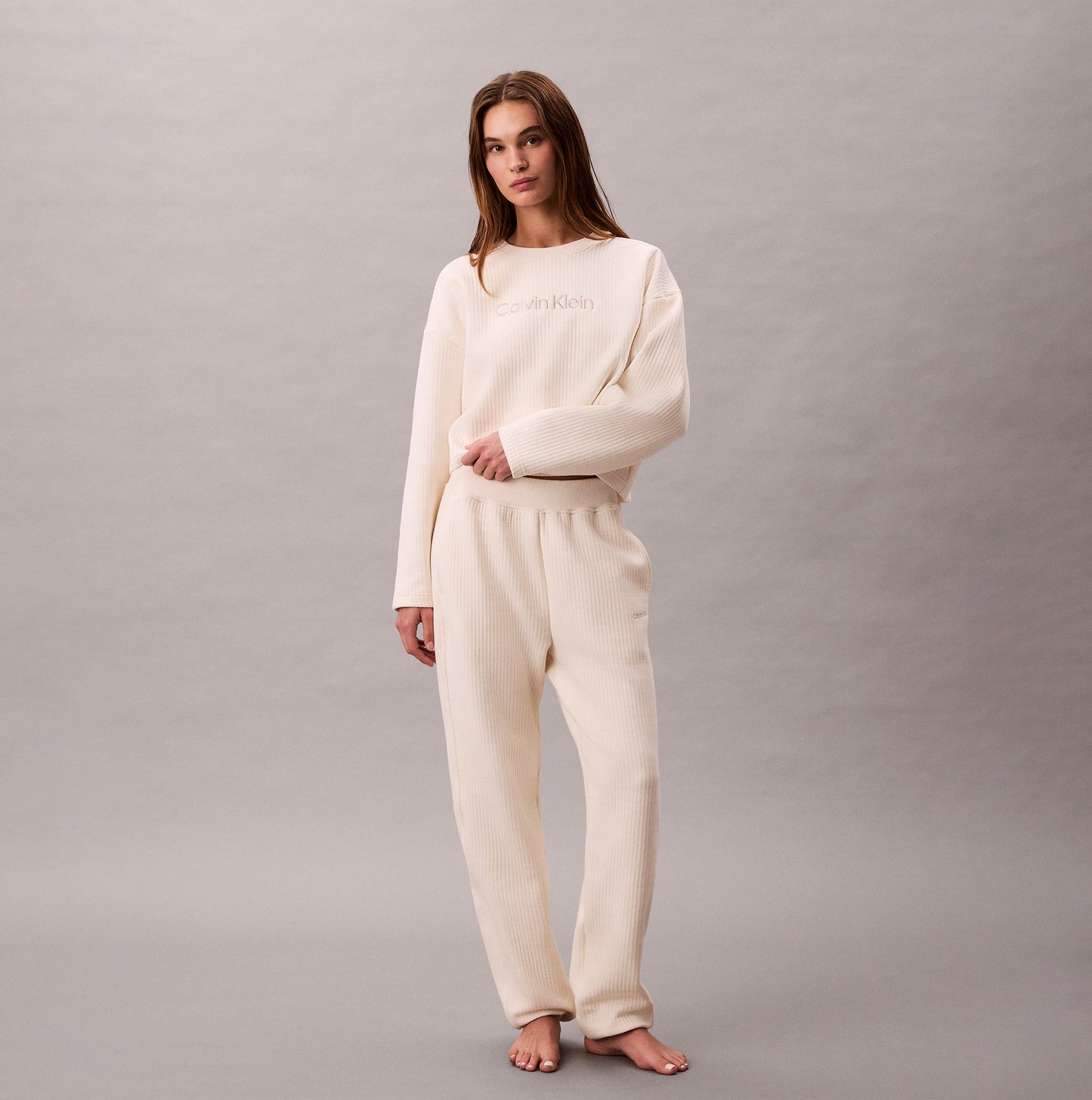 Calvin Klein QUILTED JOGGER Womens Ivory